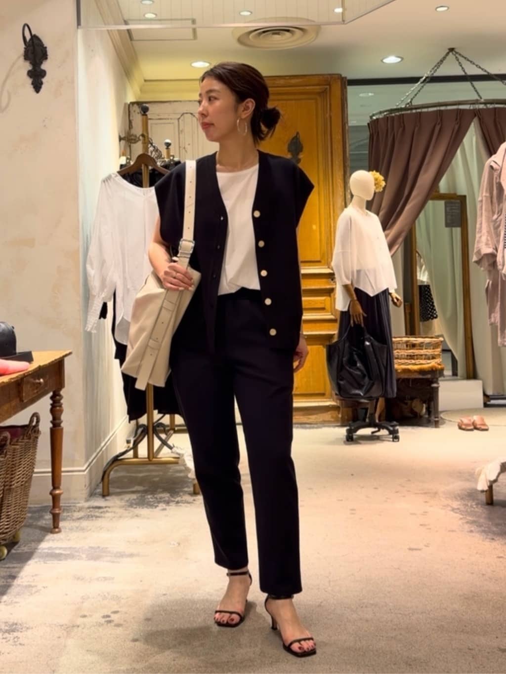 BEARDSLEY | ウエストリブスリムパンツ | Rakuten Fashion(楽天