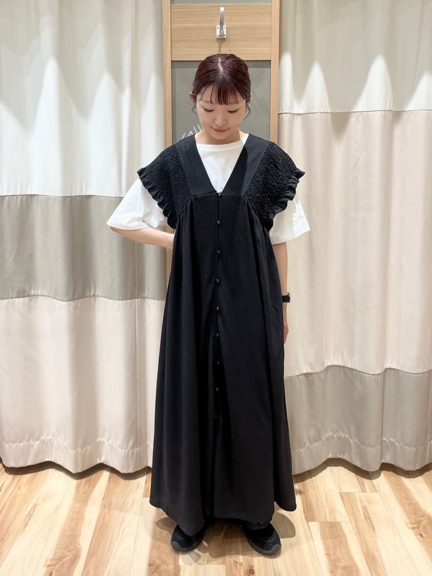 Samansa Mos2 | 前開きシャーリングワンピース | Rakuten Fashion(楽天