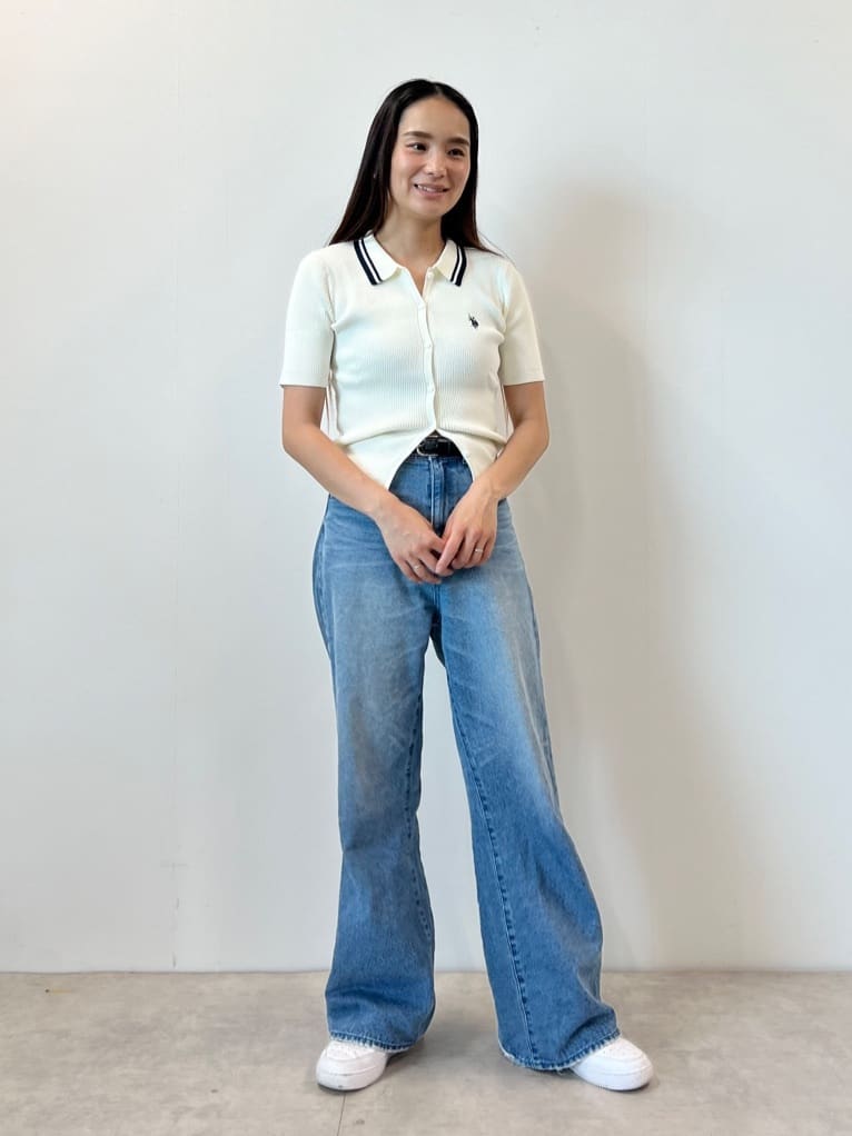 FREAK’S STOREの別注 襟配色 サマーニットポロ カーディガン 限定展開を使ったコーディネートを紹介します。｜Rakuten Fashion(楽天ファッション／旧楽天ブランドアベニュー)7155096