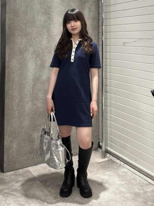 SLY | BI COLOR COLLAR ショートワンピース | Rakuten Fashion(楽天