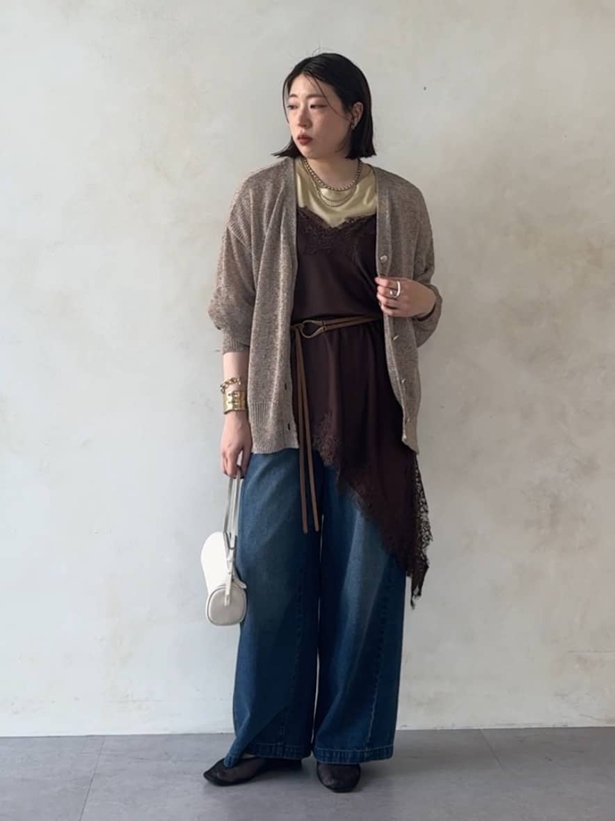 DOUDOU | 【完売カラー再追加!】アシメレースキャミ | Rakuten Fashion