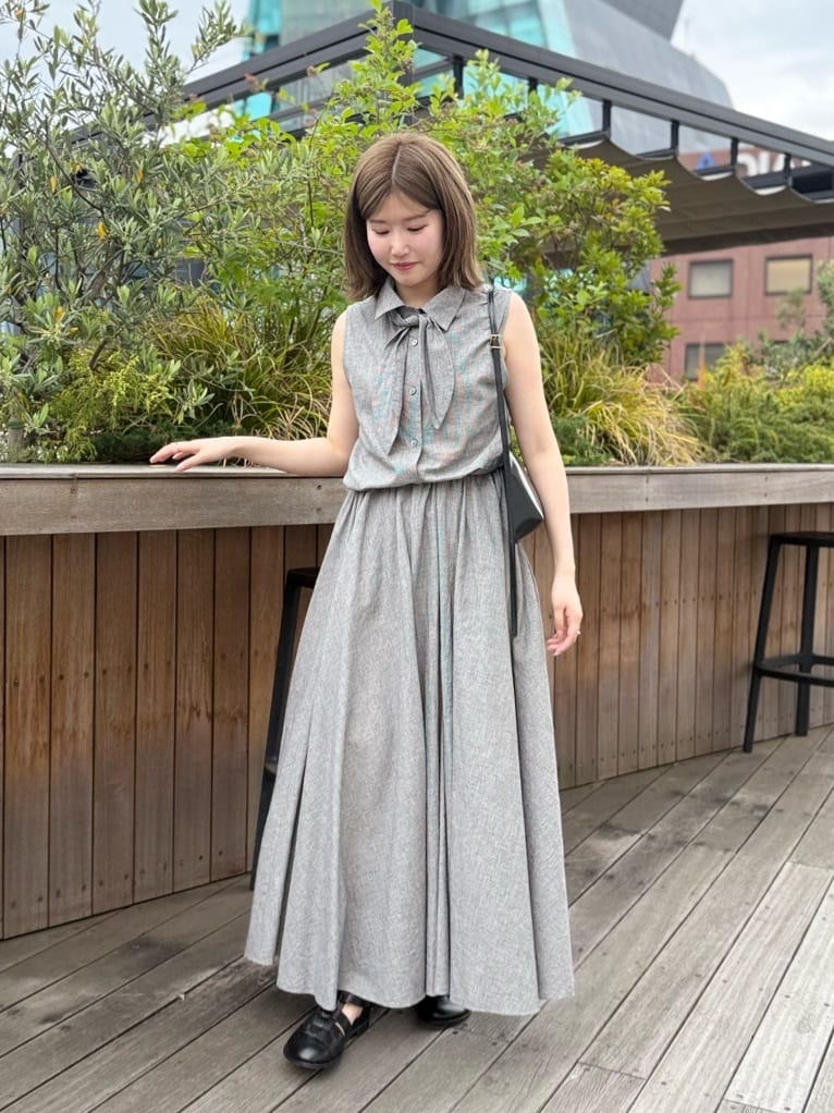Whim Gazette | コットンリネンチェックフレアスカート | Rakuten