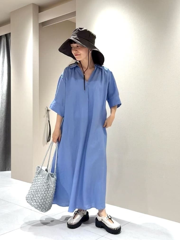GW限定値下○ARTS&SCIENCE リネンワイドチュニック ワンピ ブラック UNITED ARROWS green label relaxing | [size SHORTあり]リネン シャツ