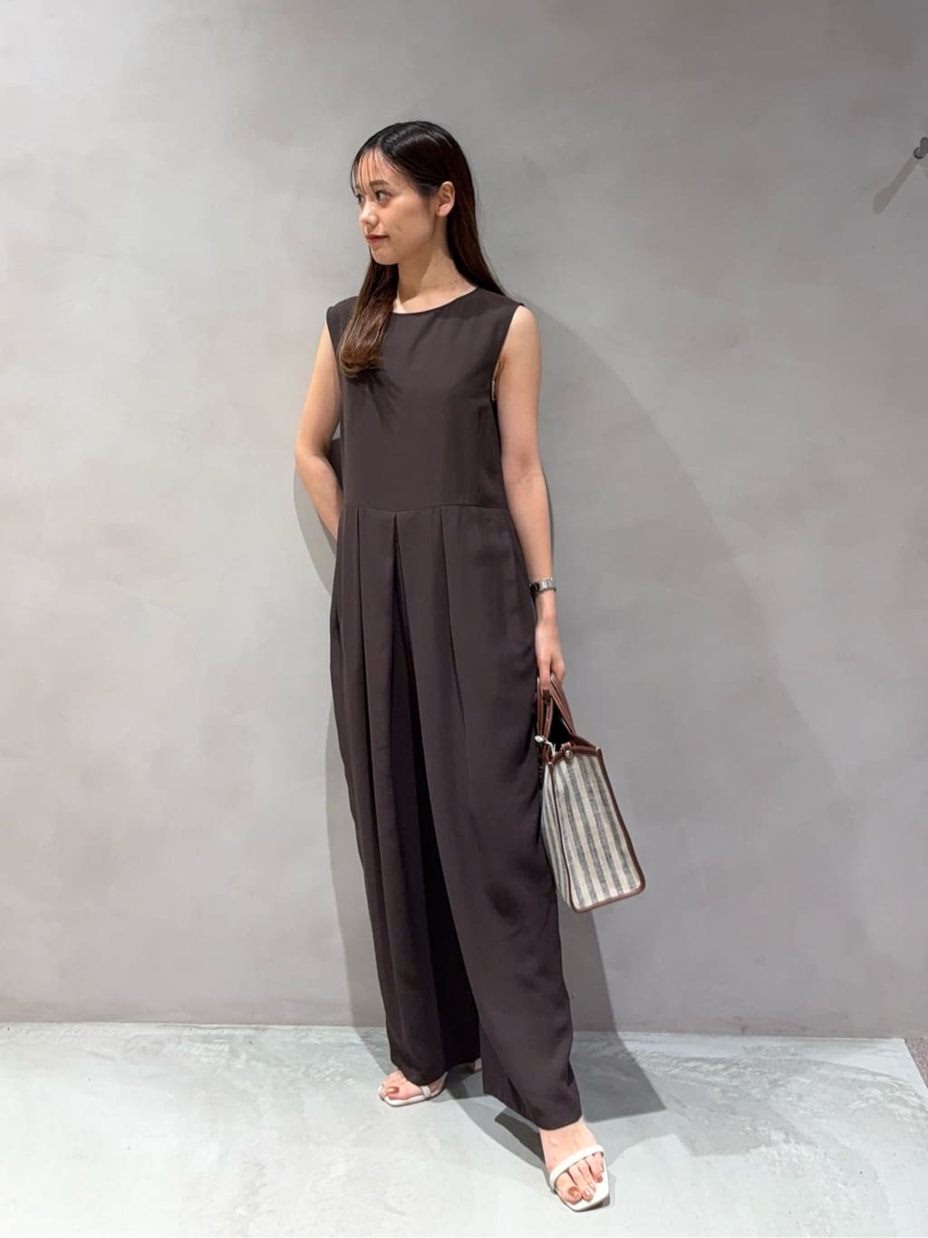 UNITED ARROWS | <conte>レーヨン ノースリーブ ジャンプスーツ