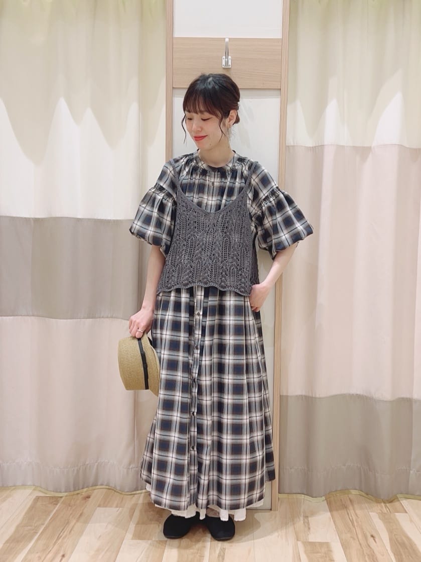 Samansa Mos2 | 麻タッチ透かし編みニットキャミソール | Rakuten
