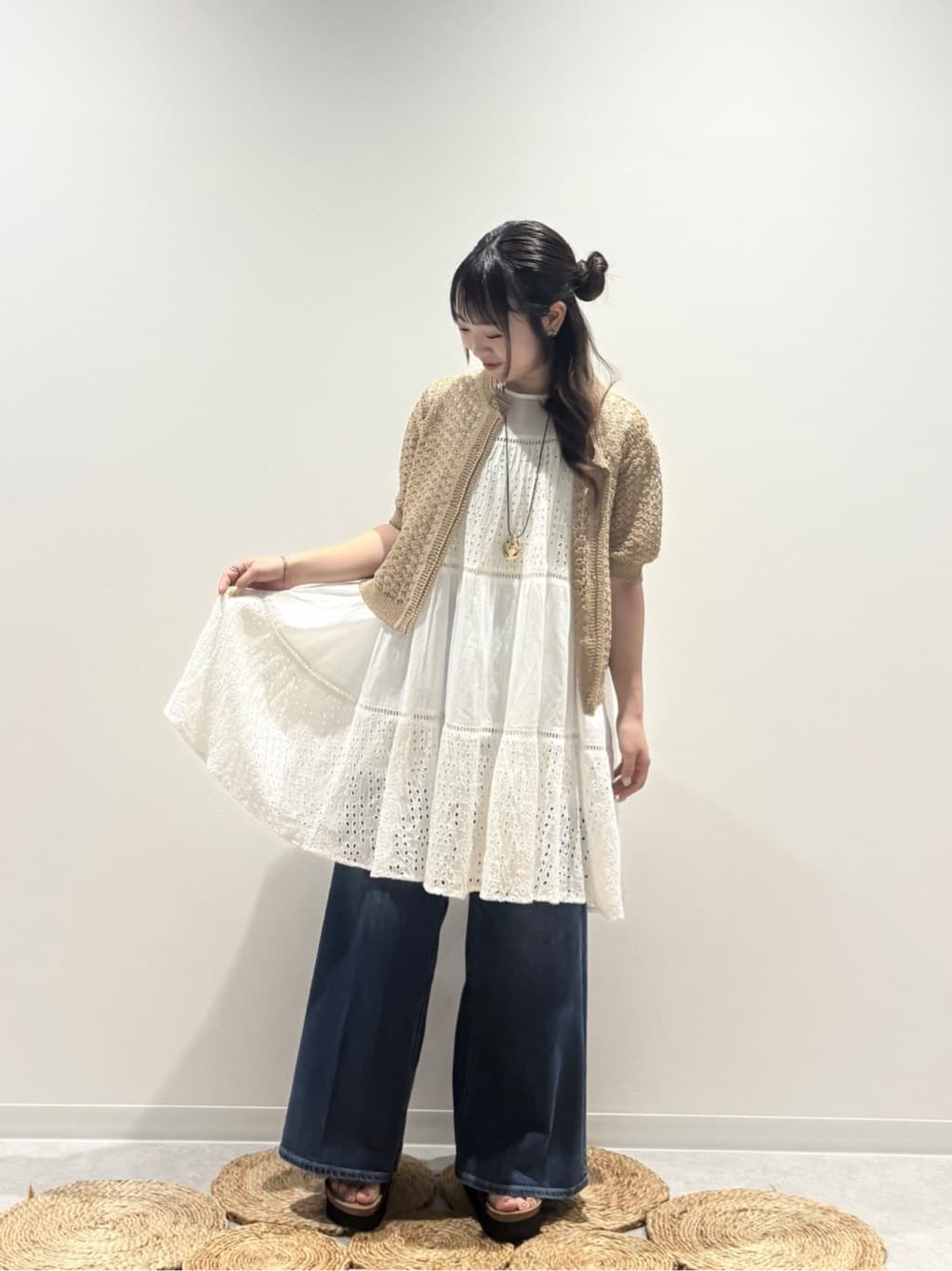 Vin | カットワークレースノースリーブチュニック | Rakuten Fashion