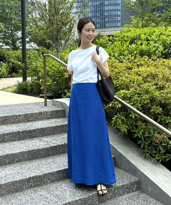 Demi-Luxe BEAMS | 【夏新作・洗える】シンプル リネン スカート .M