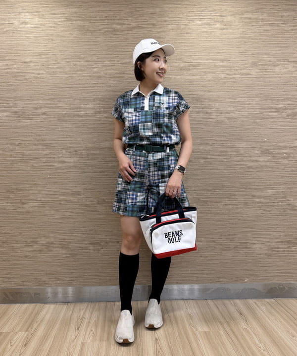 タグ付き　未使用　BEAMS GOLF レディース 中古 レディース ビームスゴルフ BEAMSGOLF スカート M 紺×紫系