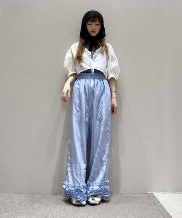 CAROLINA GLASER | 裾 フリル パンツ | Rakuten Fashion(楽天
