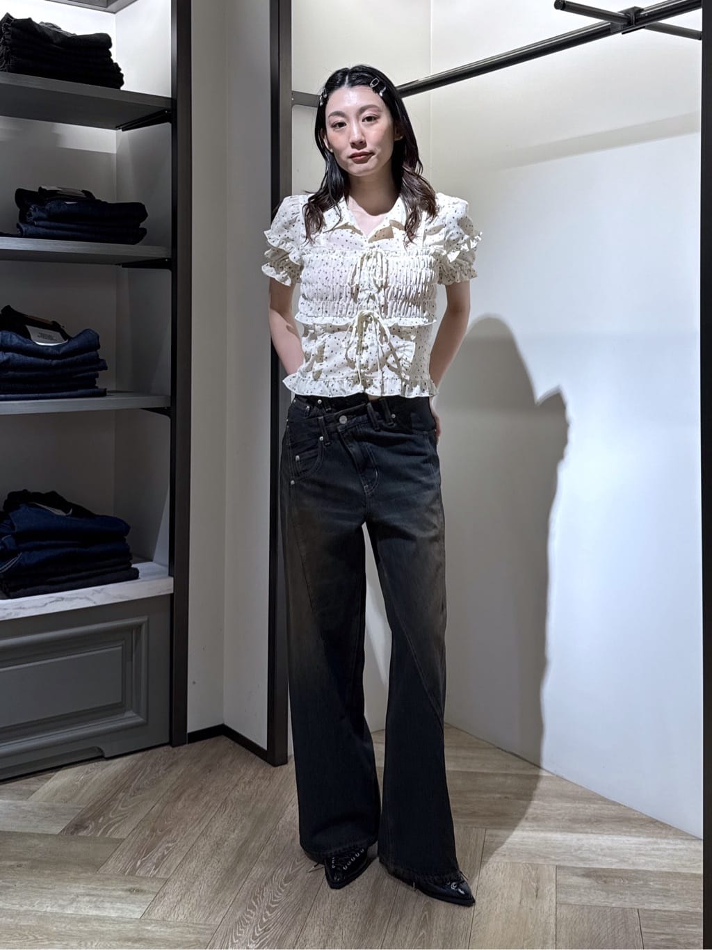SLY | TINY DOTS FRILL ブラウス | Rakuten Fashion(楽天ファッション
