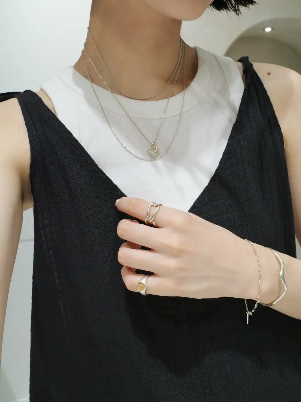TEN. | フラットケーブルチェーンネックレス SV 50cm ギフト