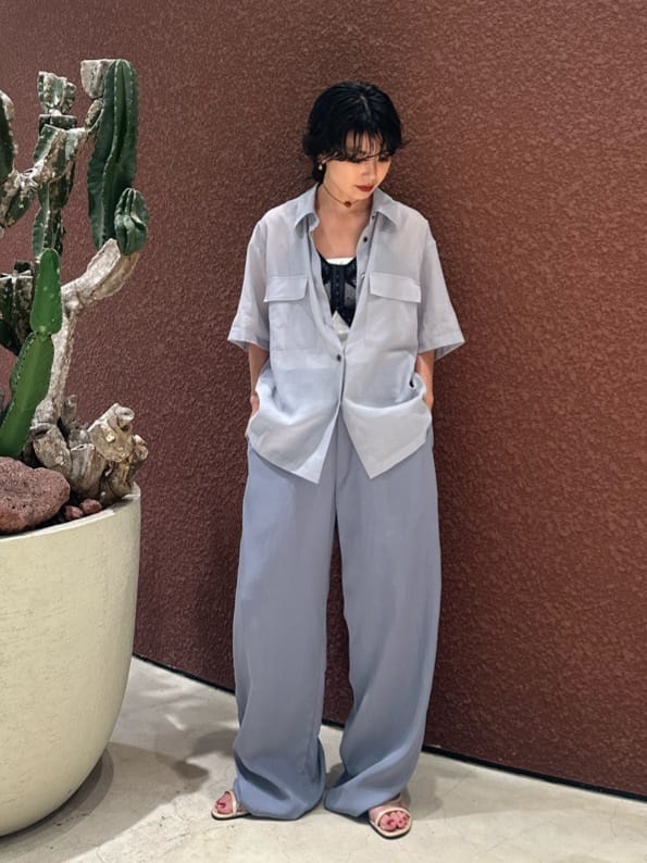 ＜6(ROKU)＞コットン スケ ショートスリーブ シャツ UNITED ARROWS LTD. OUTLET | <6(ROKU)>スケ ショートスリーブ シャツ