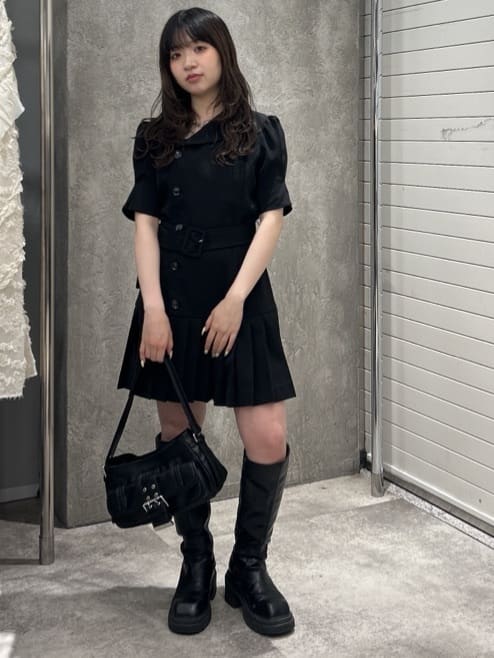 SLY | ASYMMETRY PLEATS ショートワンピース | Rakuten Fashion(楽天