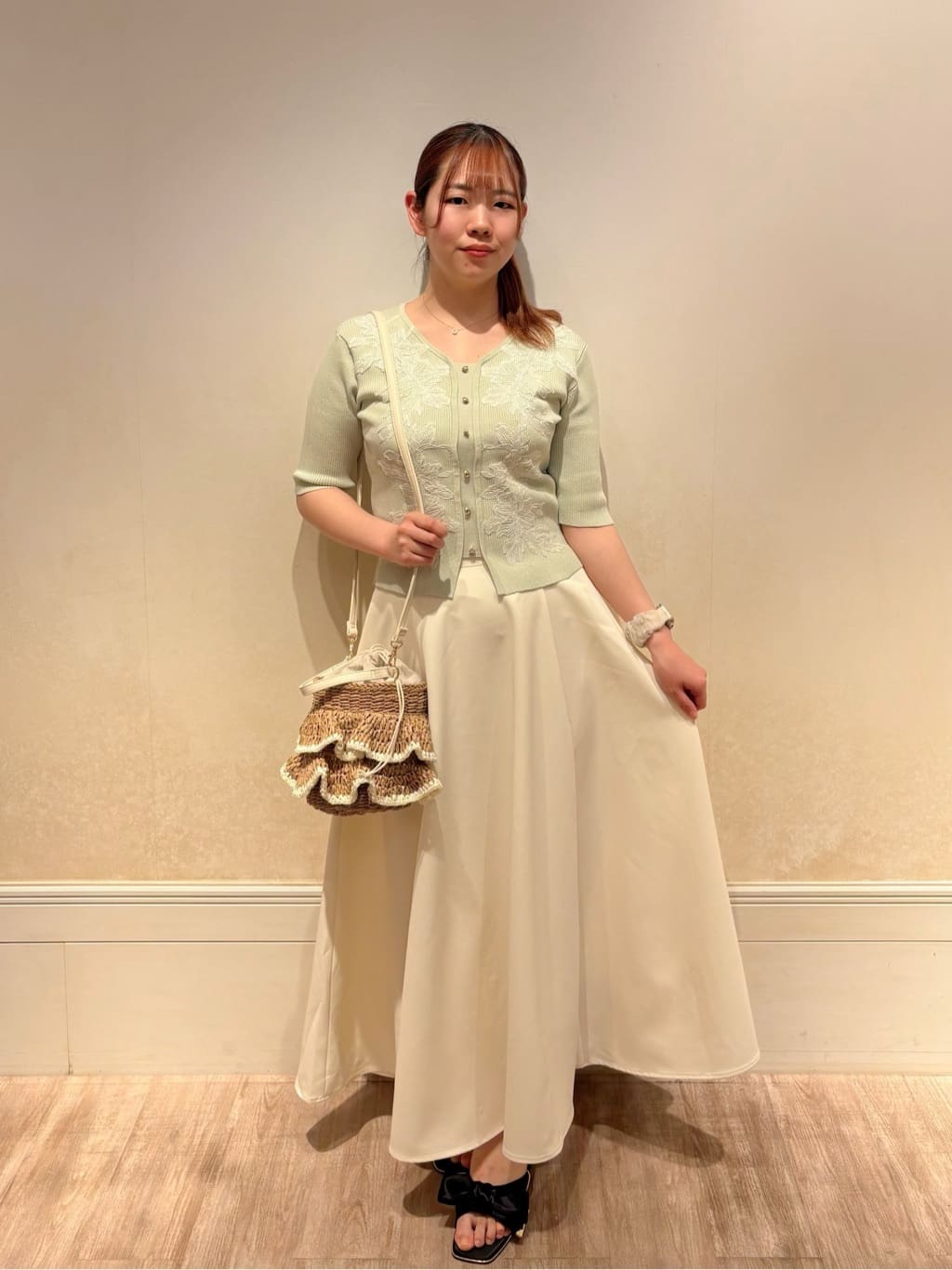 natural couture | 前あき風レースニット | Rakuten Fashion(楽天