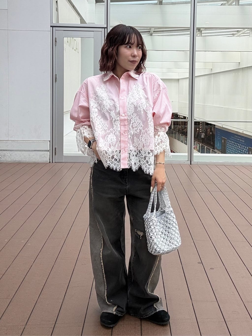 FREAK'S STORE | レースドッキング ストライプ シャツ | Rakuten