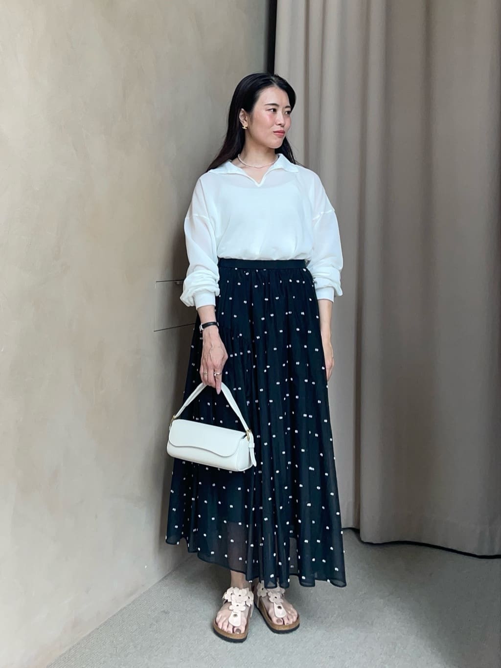 UNITED ARROWS | 2トーン ドット ジャガード フレアスカート | Rakuten