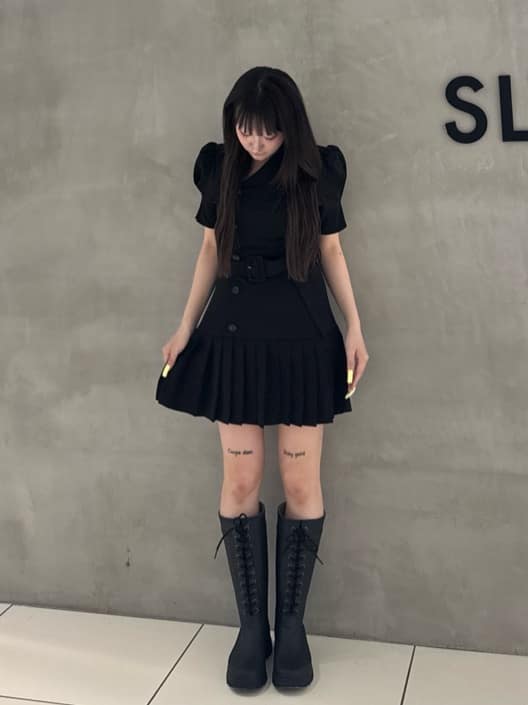 SLY | ASYMMETRY PLEATS ショートワンピース | Rakuten Fashion(楽天