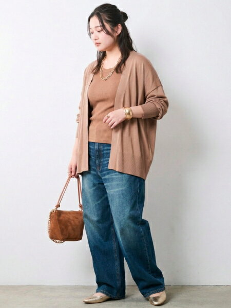 CHIC STYLEのモダール綿ニットカーディガン<大きいサイズ有>シックスタイルを使ったコーディネートを紹介します。｜Rakuten Fashion(楽天ファッション／旧楽天ブランドアベニュー)7167015