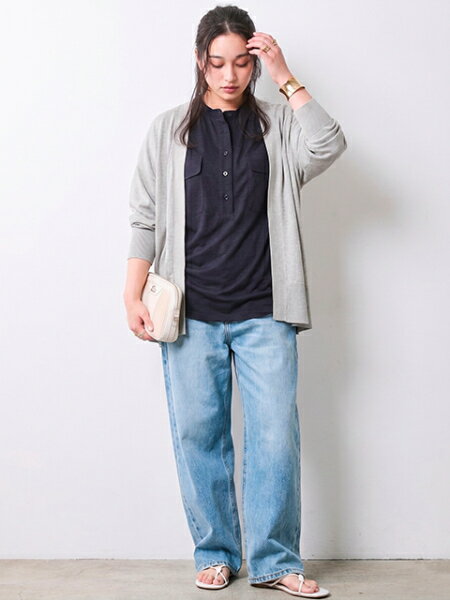 CHIC STYLEのモダール綿ニットカーディガン<大きいサイズ有>シックスタイルを使ったコーディネートを紹介します。｜Rakuten Fashion(楽天ファッション／旧楽天ブランドアベニュー)7167088