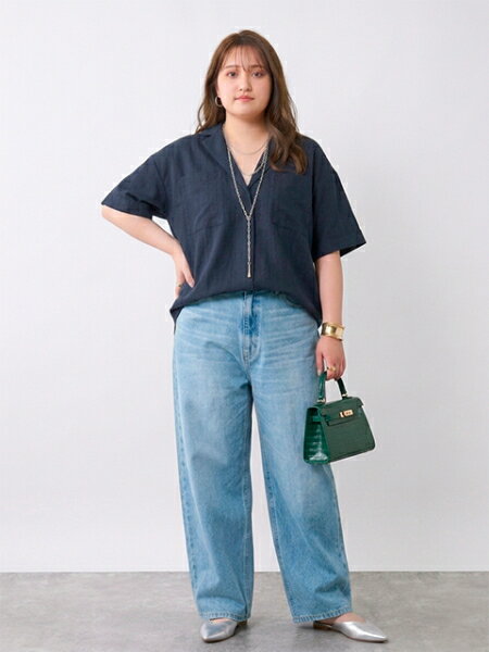 CHIC STYLEのテーラードチュニックブラウス<大きいサイズ有>シックスタイルを使ったコーディネートを紹介します。｜Rakuten Fashion(楽天ファッション／旧楽天ブランドアベニュー)7167126