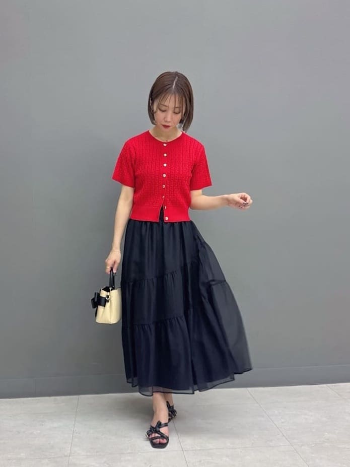 PROPORTION BODY DRESSINGの<a/mie>シルク混サマーケーブルニットを使ったコーディネートを紹介します。｜Rakuten Fashion(楽天ファッション／旧楽天ブランドアベニュー)7167500