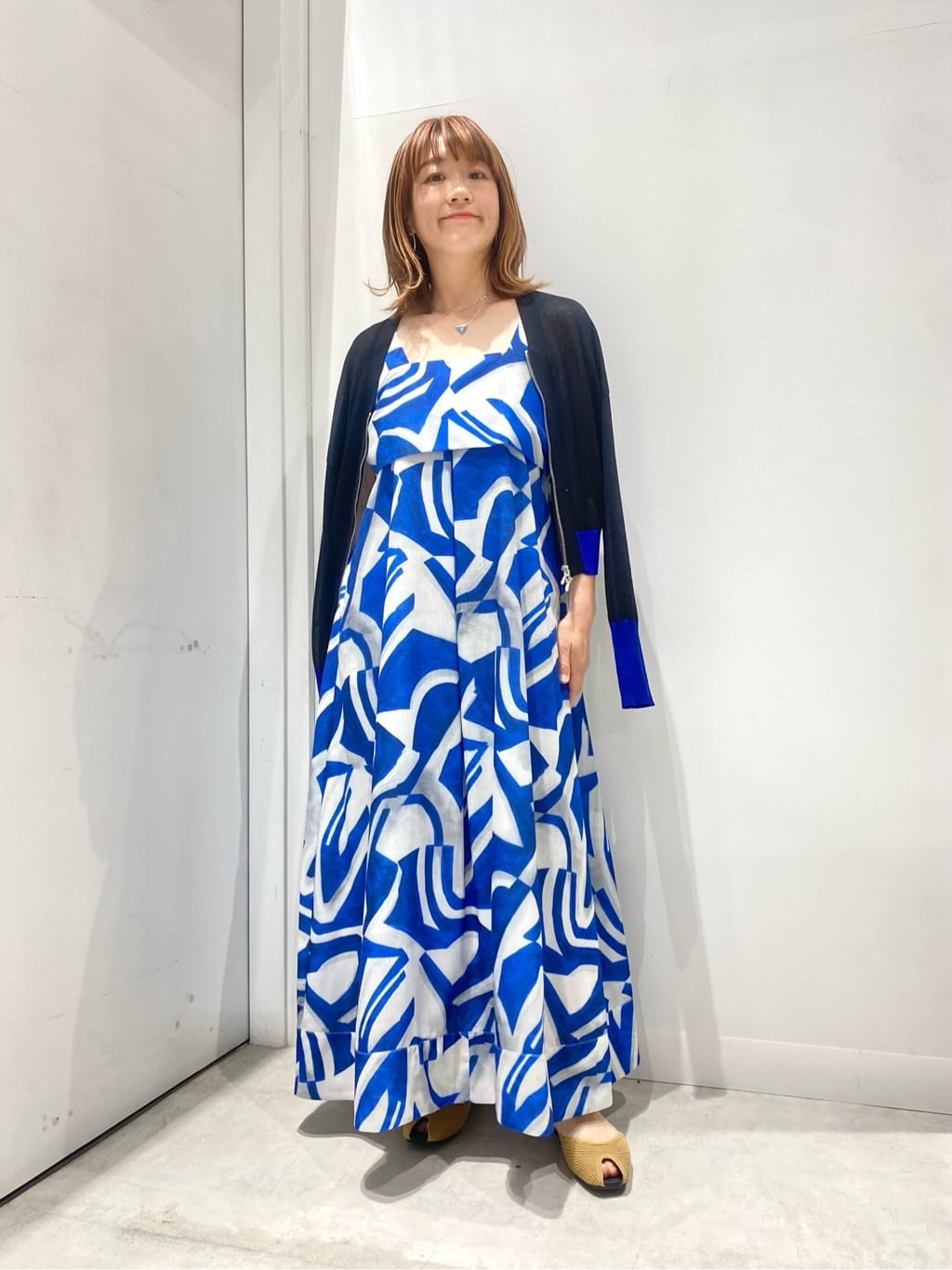 LASUD | バックリボン幾何学柄ワンピース | Rakuten Fashion(楽天