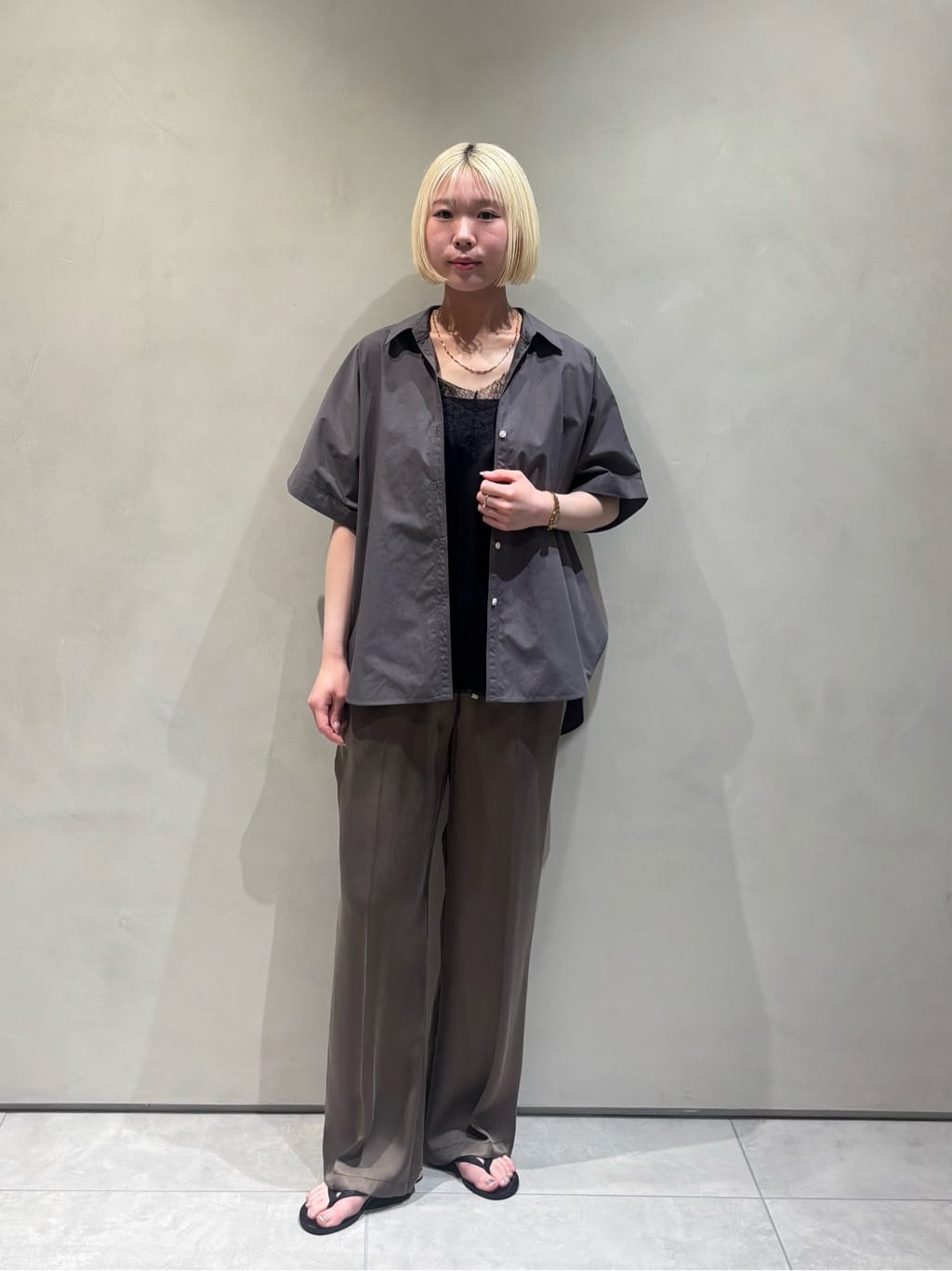 UNITED ARROWS | <conte>サテン レース キャミソールブラウス