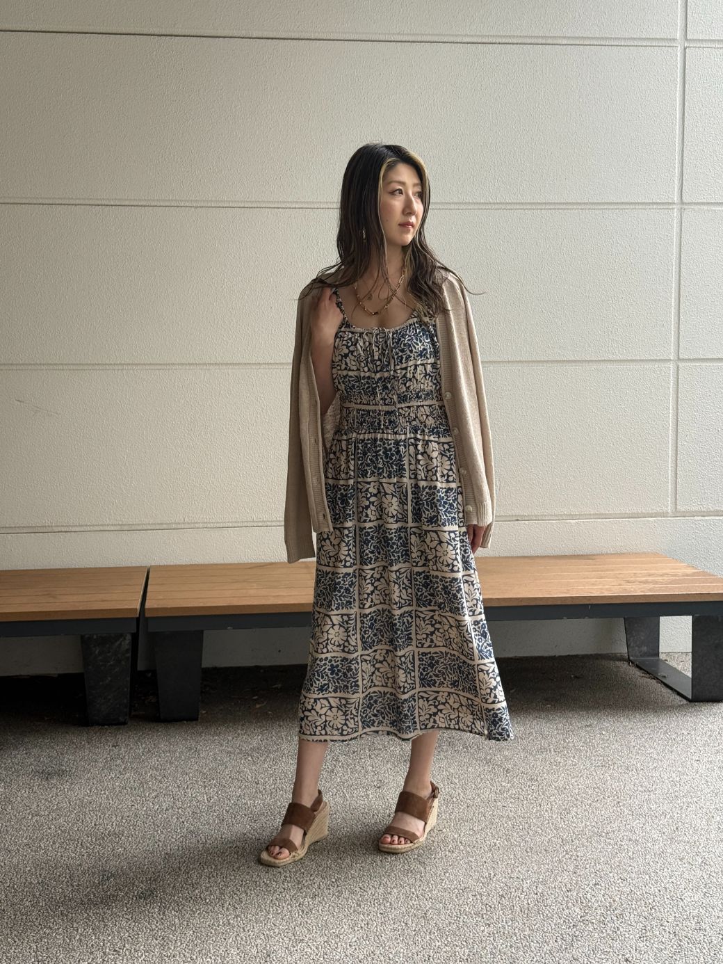 BANANA REPUBLIC FACTORY STORE | (W)スモック ウエスト ミディ