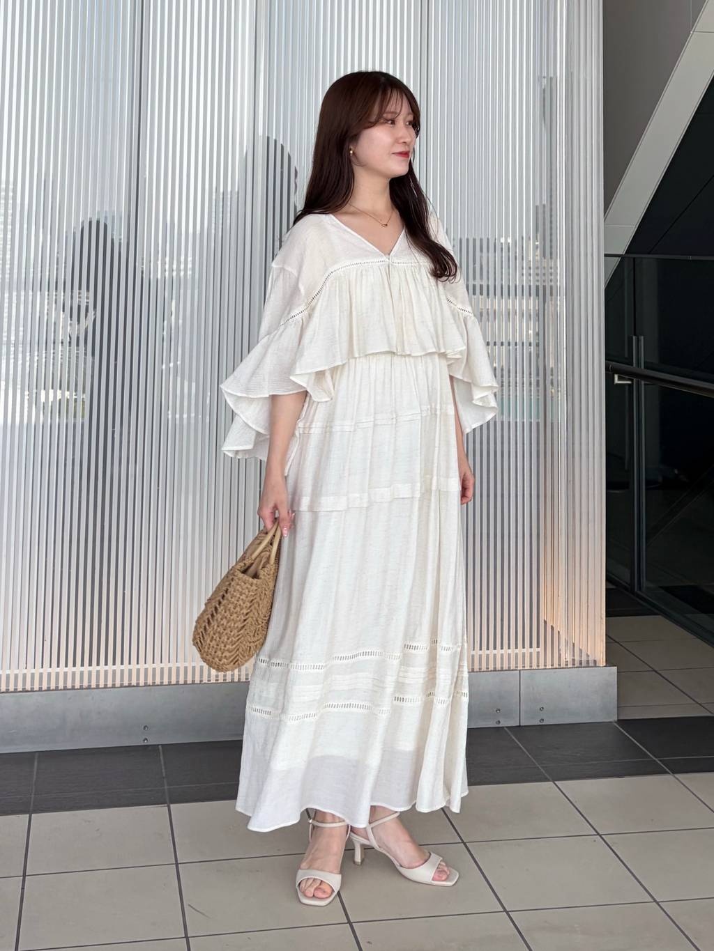 mysty womanのペプラムブラウスキャミワンピSETを使ったコーディネートを紹介します。｜Rakuten Fashion(楽天ファッション／旧楽天ブランドアベニュー)7170584