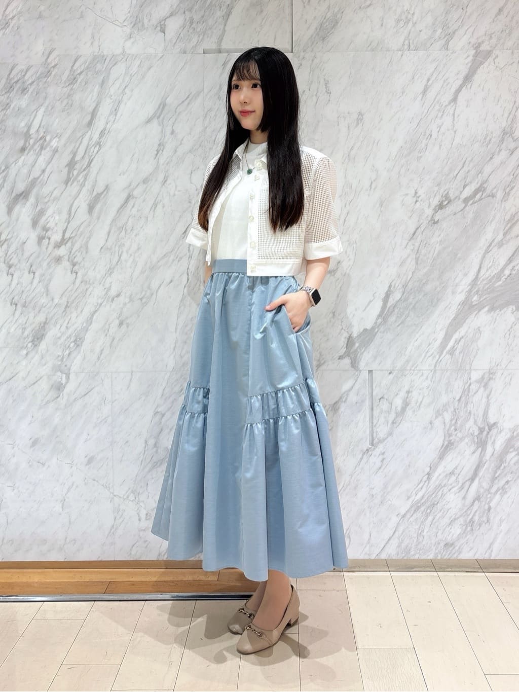 ANAYI | タフタサイドティアード スカート | Rakuten Fashion(楽天