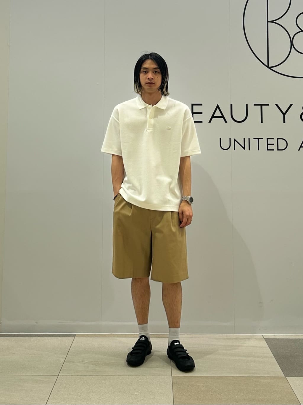 【未使用】BEAUTY&YOUTH 別注LACOSTE ワントーンポロシャツL LACOSTE for BEAUTY&YOUTH＞ワントーン ポロシャツ （ポロシャツ
