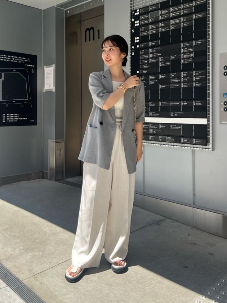 GALLARDAGALANTEの<GLOW 7月号掲載アイテム>【2サイズ展開】ハーフスリーブジャケットを使ったコーディネートを紹介します。｜Rakuten Fashion(楽天ファッション／旧楽天ブランドアベニュー)7173207