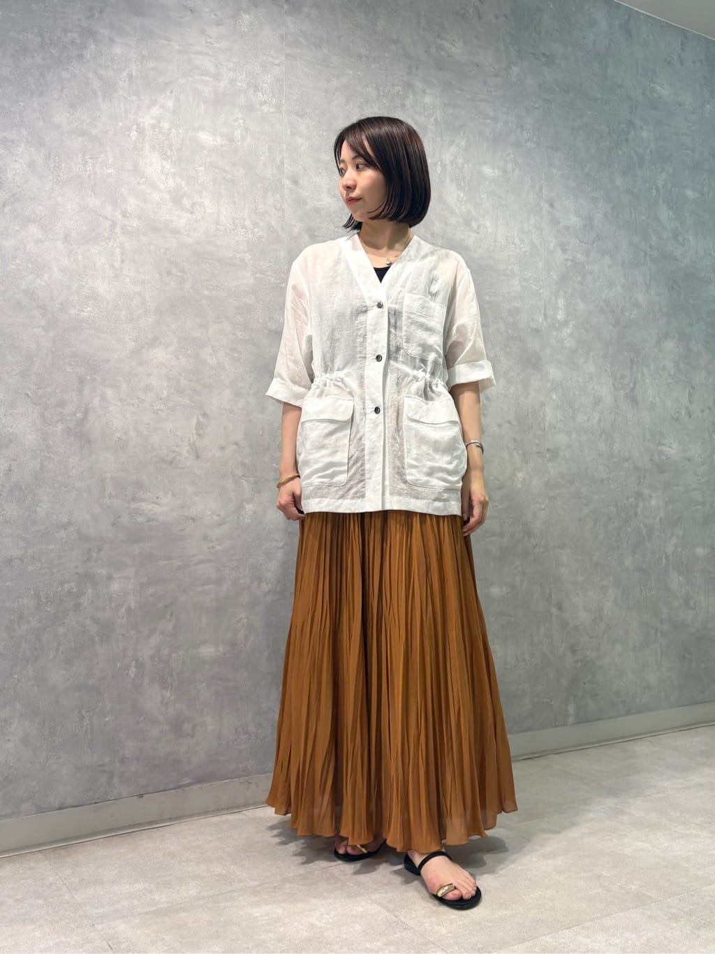 UNITED ARROWS | <conte>シアー Vネック サファリシャツ | Rakuten