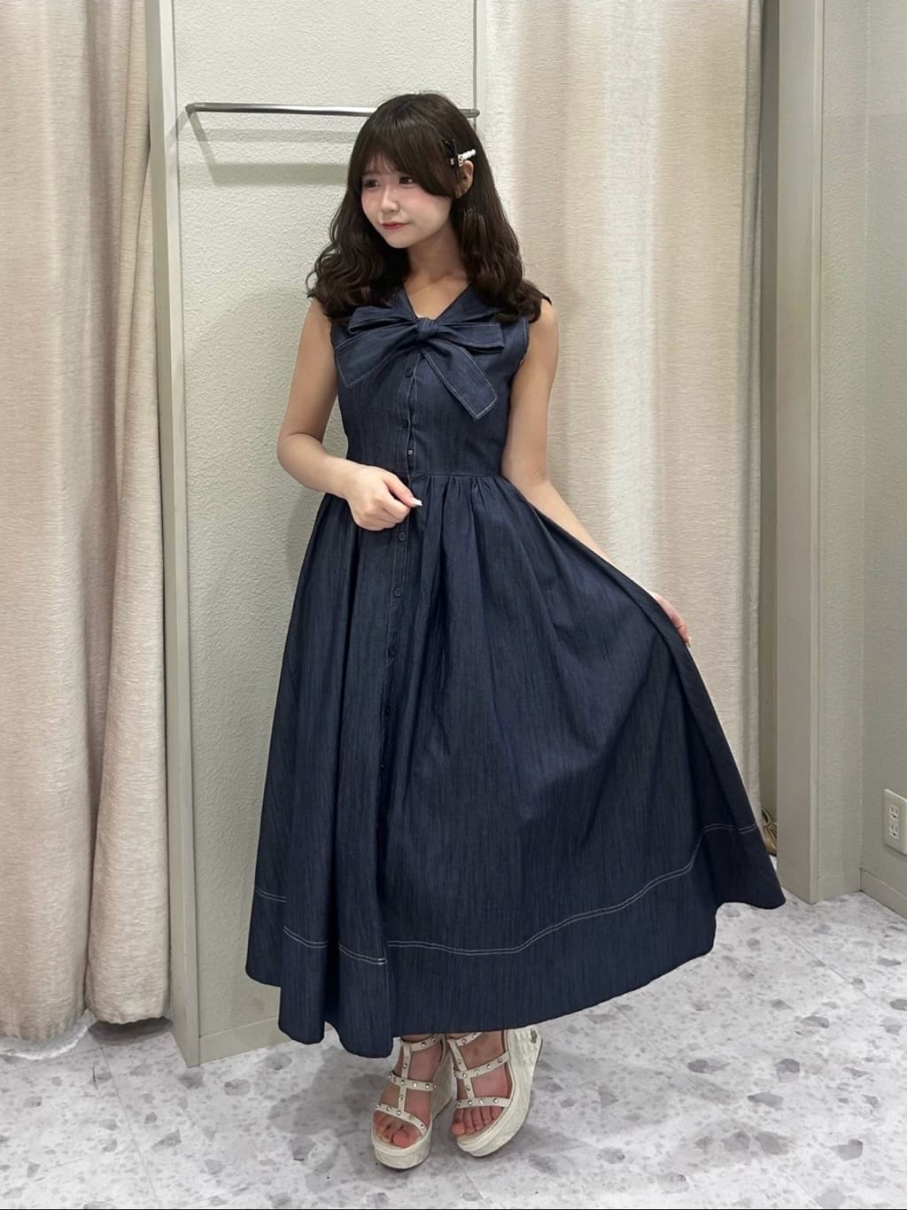 WILLSELECTION | セーラーカラーノースリーブシャツワンピース
