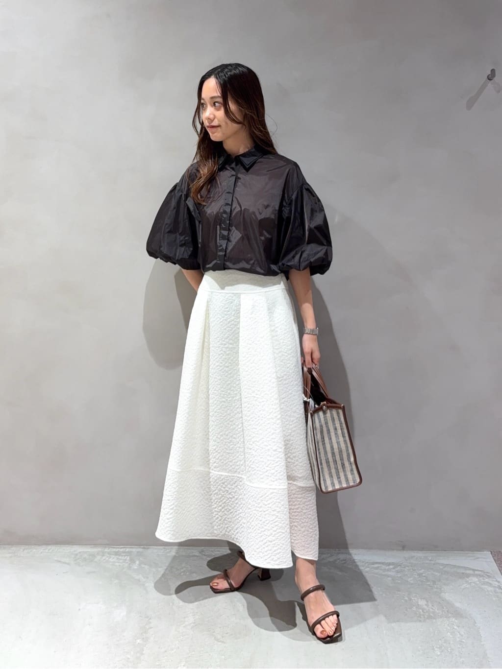 UNITED ARROWS | オーガンジー ジャガード フレアスカート