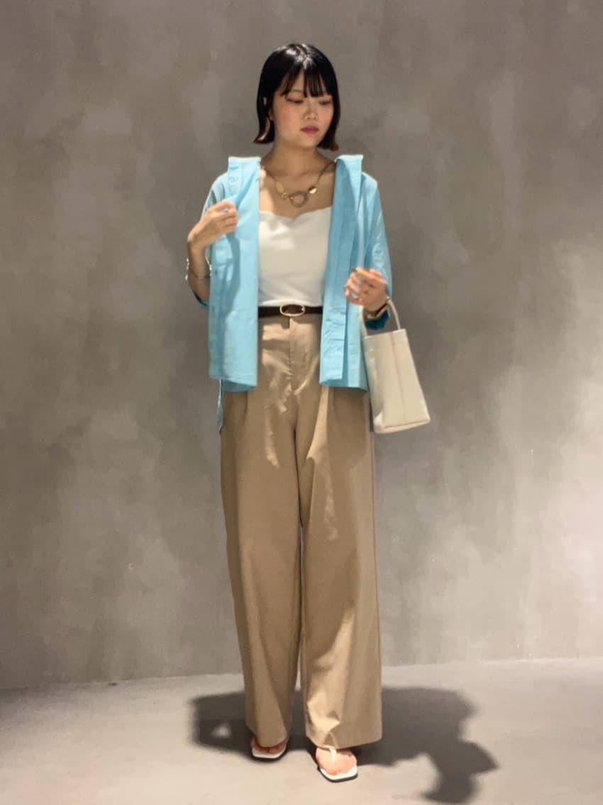 ベージュ チノパン ウエスト32 インシーム34 COMME CA ISM | 【美しいベーシックパンツ】裏メッシュ チノパンツ