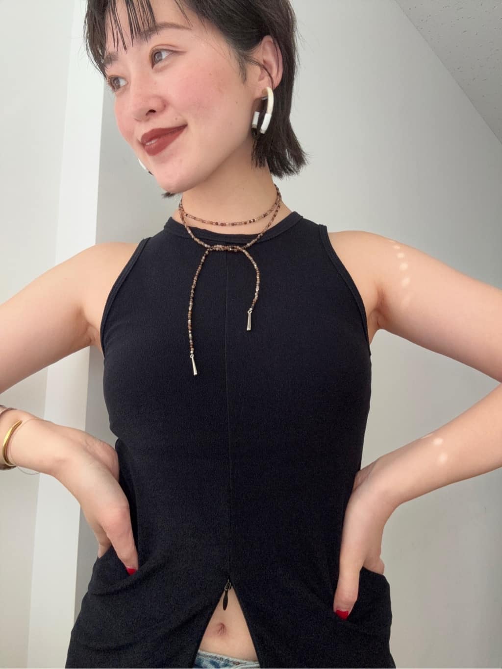 ear PAPILLONNERの【uchida企画】シェーディングコードネックレスを使ったコーディネートを紹介します。｜Rakuten Fashion(楽天ファッション／旧楽天ブランドアベニュー)7175739
