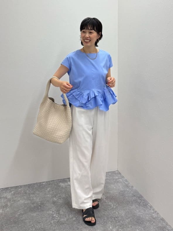 NOLLEY'S | ウォッシャブルペプラムフリル2WAY半袖ブラウス | Rakuten