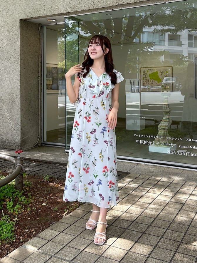 La boutique BonBon | 【最強モテワンピ】ボタニカルプリントラッフル