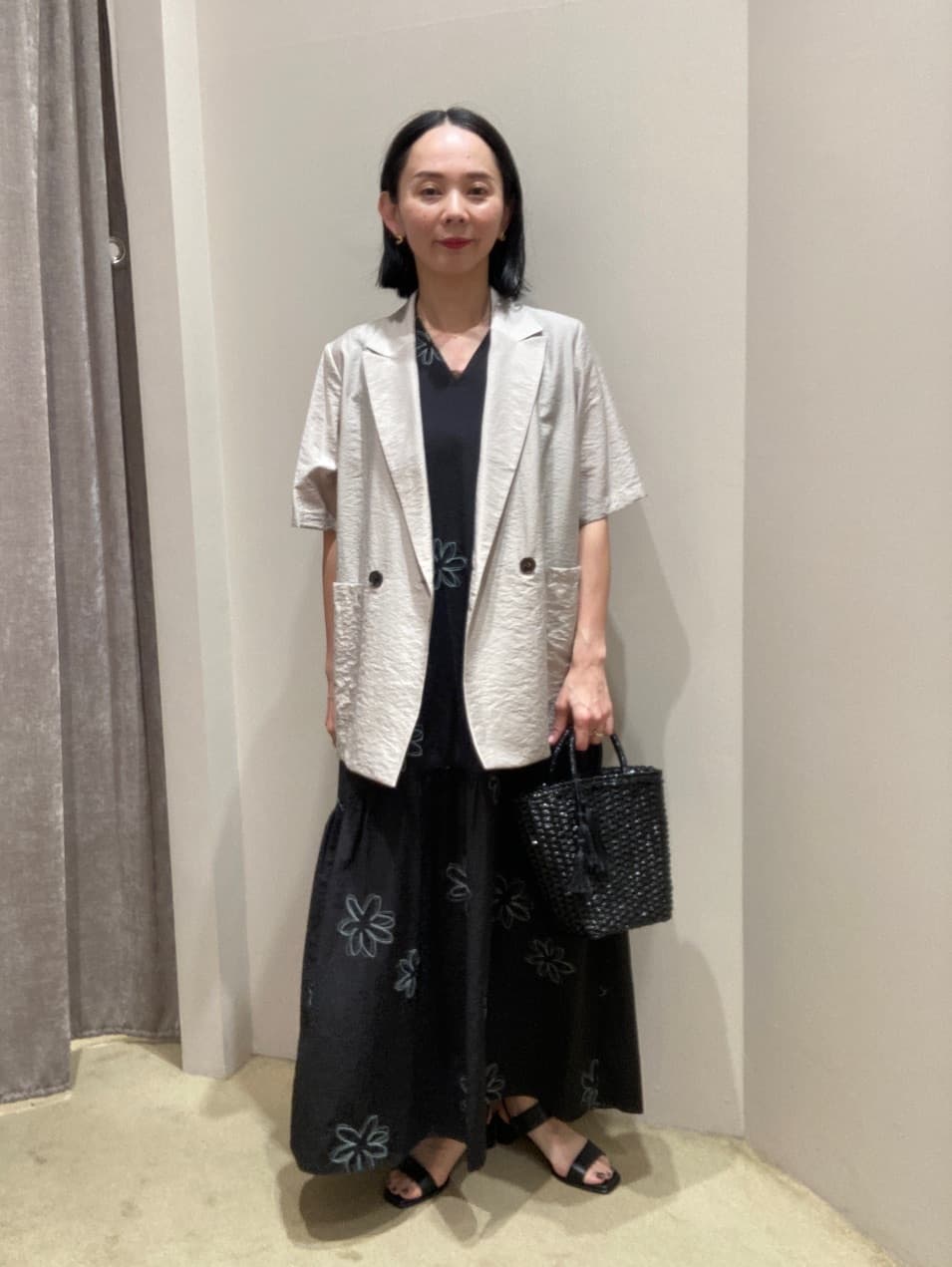 UNITED ARROWS 六本木ヒルズ店限定 フラワー ギャザーワンピース UNITED ARROWS | Spiree ギャザー フレンチスリーブ ワンピース