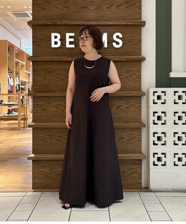 Demi-Luxe BEAMS | 【夏新作・洗える】シンプル リネン 2WAY ドレス .M
