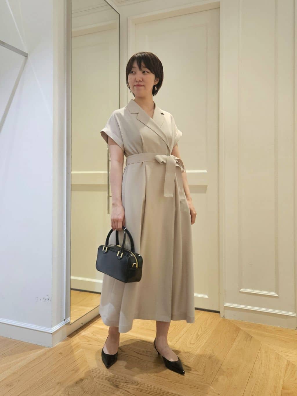 allureville | ◇フレンチスリーブラップワンピース | Rakuten Fashion
