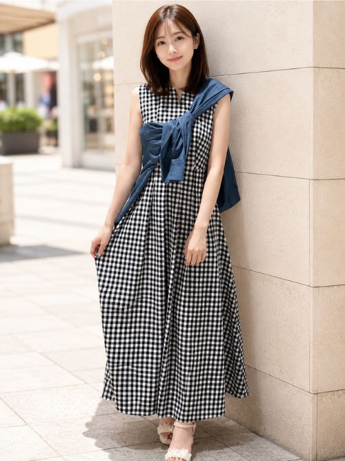 31 Sons de mode | ウォッシャブル ノースリタックワンピース