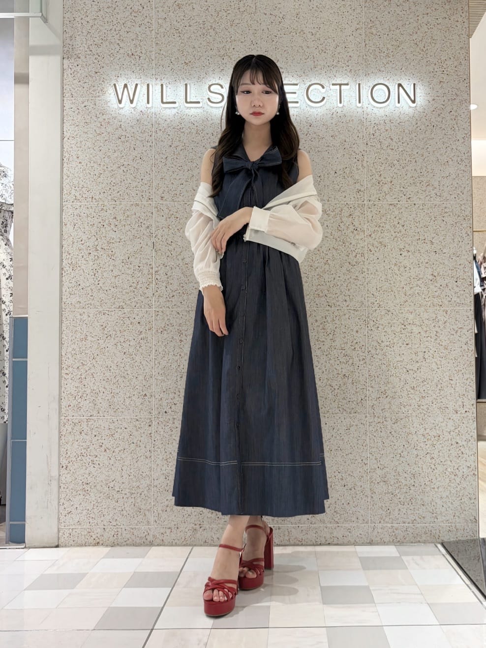 WILLSELECTION | セーラーカラーノースリーブシャツワンピース