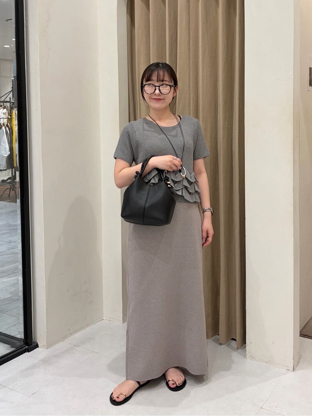 CAPRICIEUX LE'MAGE | フリルペプラム半袖ニット | Rakuten Fashion