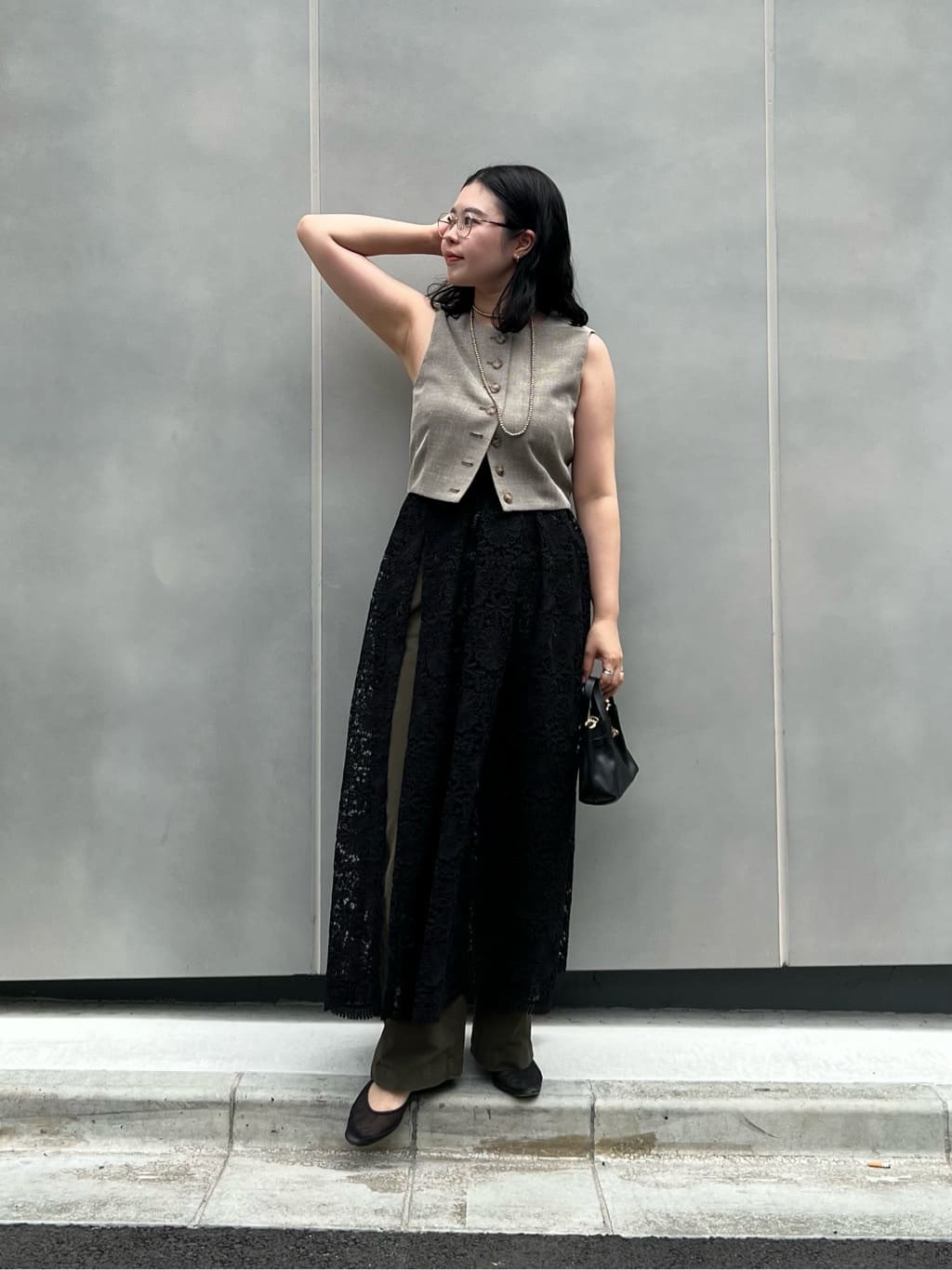 GALLARDAGALANTEのツイードメッシュミニベストを使ったコーディネートを紹介します。｜Rakuten Fashion(楽天ファッション／旧楽天ブランドアベニュー)7181697