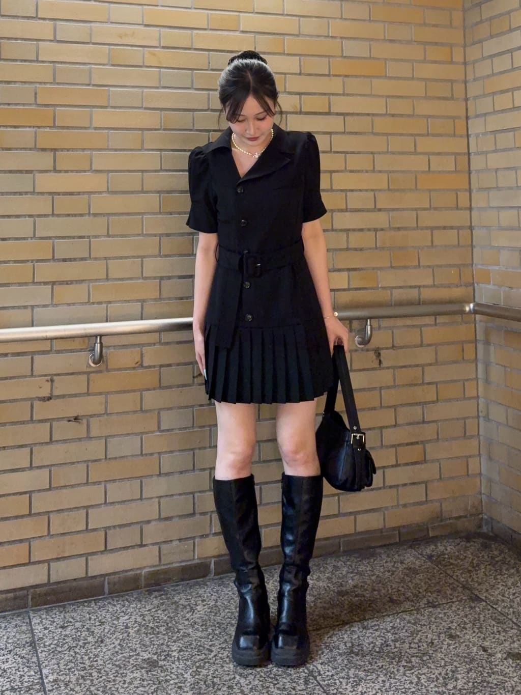 SLY | ASYMMETRY PLEATS ショートワンピース | Rakuten Fashion(楽天