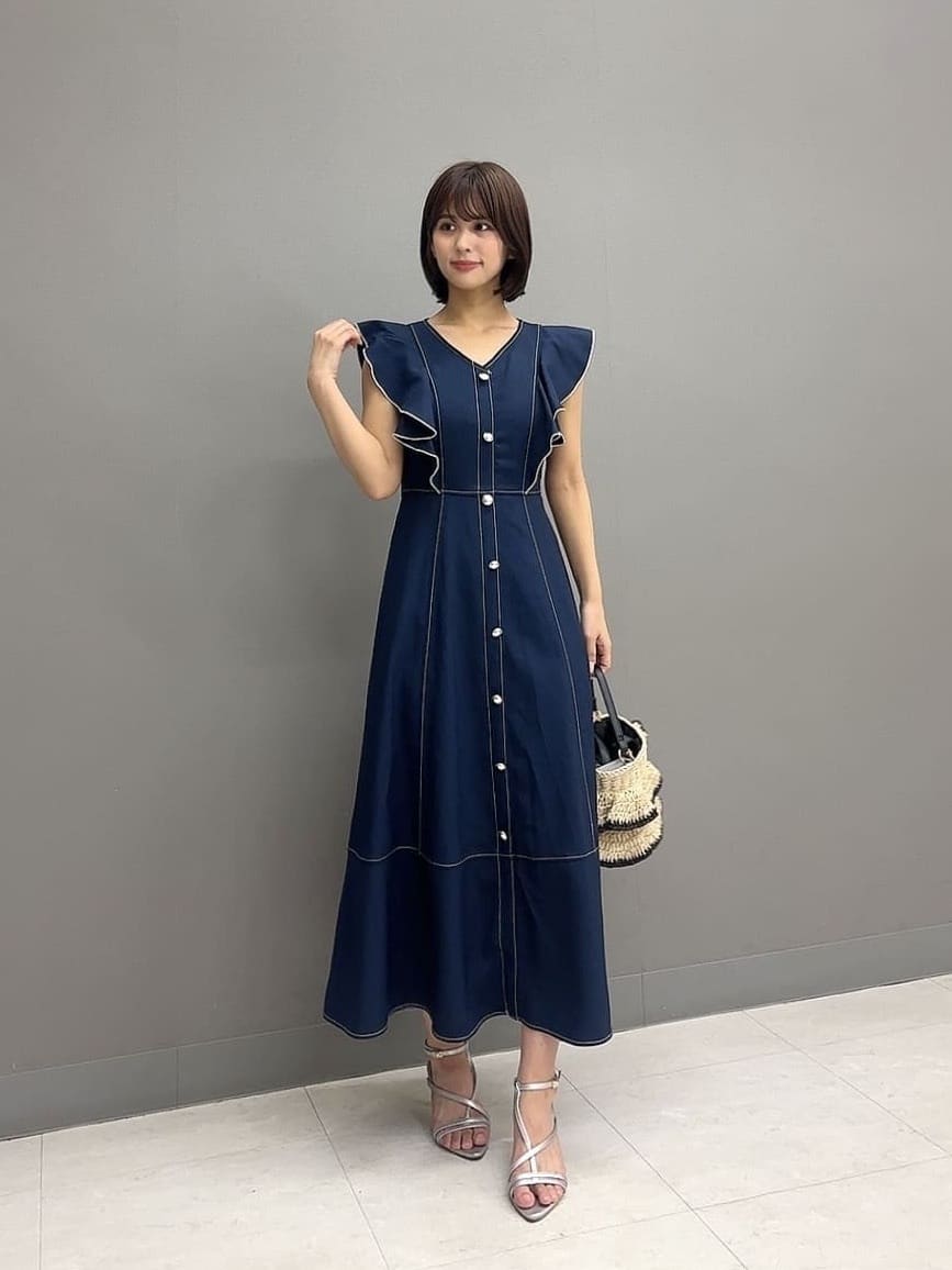 PROPORTION BODY DRESSING | フロントボタンステッチワンピース26SS