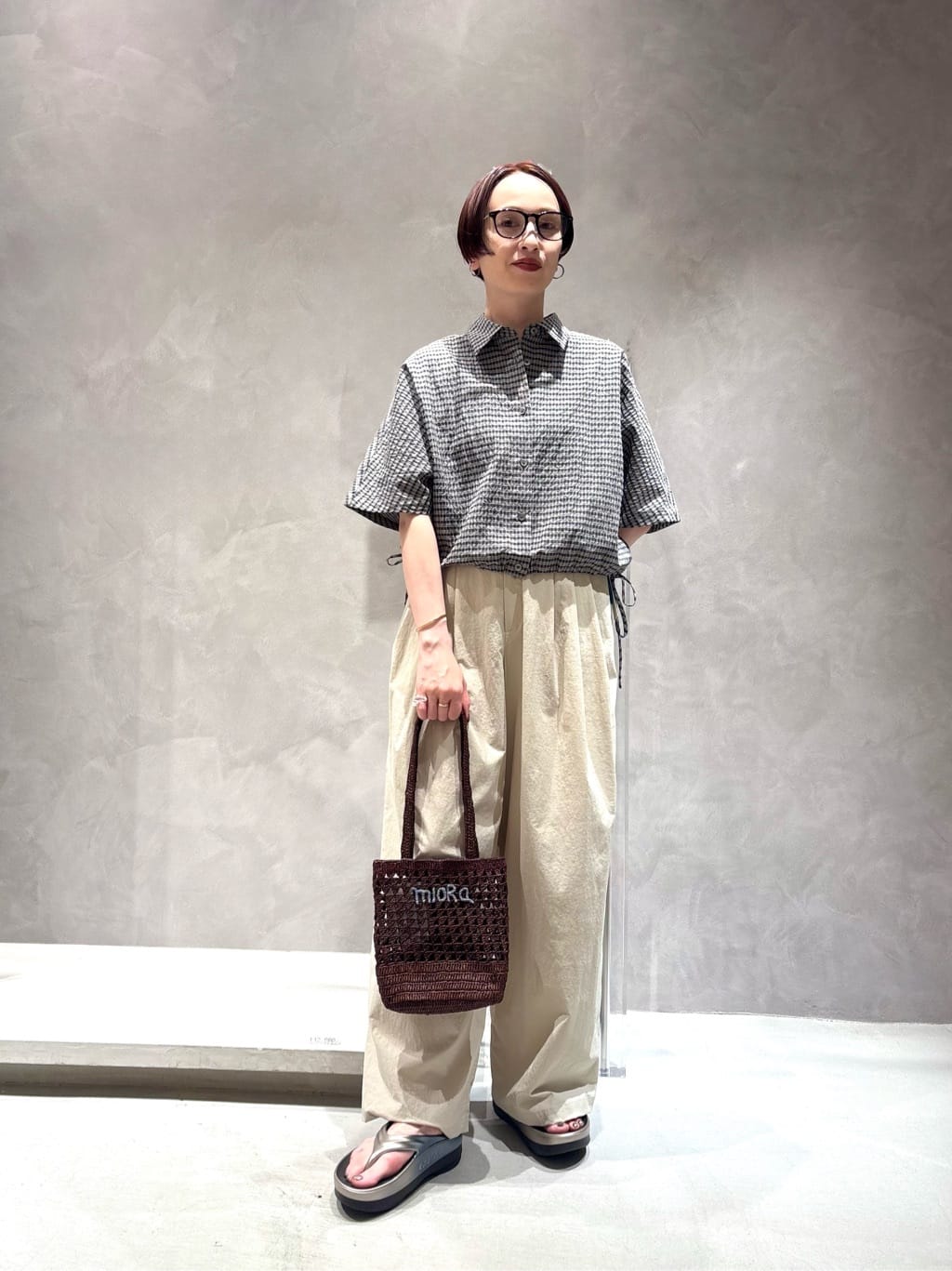 BEAUTY&YOUTH UNITED ARROWS | チェック ドローストリング シャツ