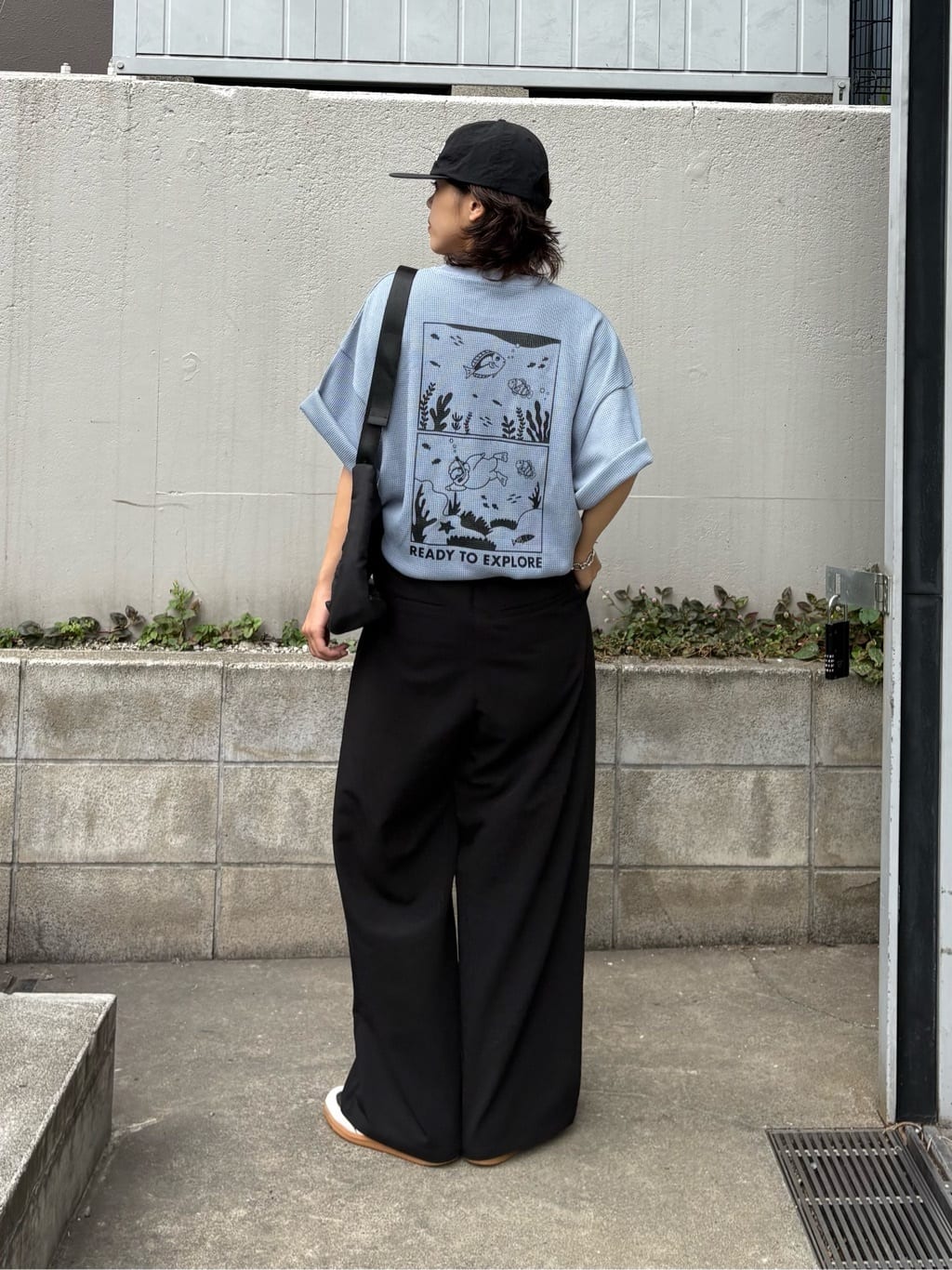 CIAOPANIC TYPY | 【ユニセックス】OJISAN刺繍バックプリントワッフル